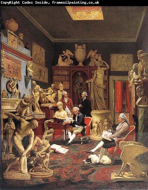 Johann Zoffany Charles Towneley and friends in his library,